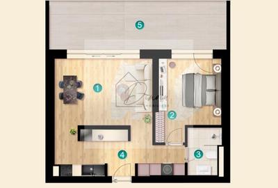 Apartament 2 camere IResidence Plaza Pipera I taxare inversa I COM 0% - 3