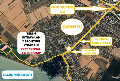 Cornetu – 1826 mp, aproape de București și Lacul Mihăilești - doar 3,6 euro/mp - 1