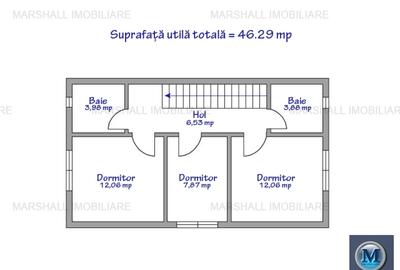 Vila cu 4 camere de vanzare, zona Mihai Bravu, 85.08 mp #16365 - 16