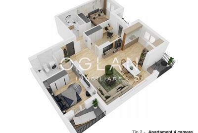Apartament 4 camere 91 mp utili, 3 balcoane , Str. Doamna Stanca - 2