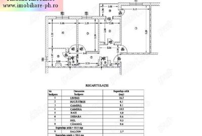 Apartament  3 camere de vanzare : 9 Mai-(Frasinet) - 13