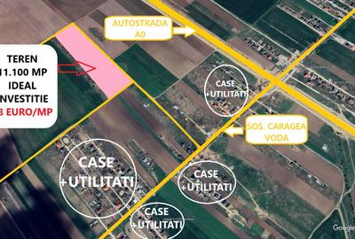 Direct Proprietar - Teren intravilan unicat Domnesti - 11.100 mp cu 3 Deschideri - 2