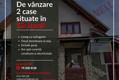 De vânzare în Sărățeni două case de familie pe aceeași proprietate