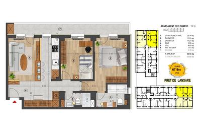 Ap 3 camere 69mp | Finalizat | Comision zero | Eroilor Residence - 2