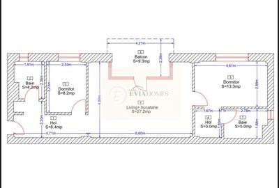 Bloc cu regim redus de înălțime/3 camere/2 băi/Construcție premium - 2