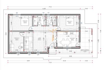 Casa  individuala, plan parter, 108 mp - 12