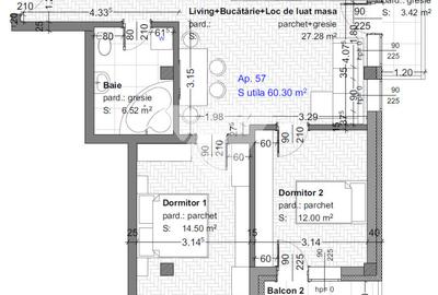 Apartament 3 camere 60 mp, etaj 1 de vanzare in Selimbar Sibiu - 2