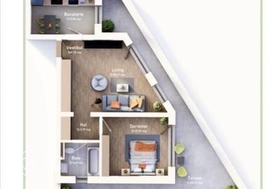 Apartament 2camere 83mp unic în ansamblu, cu terasă atipică și vedere panoramică - 1