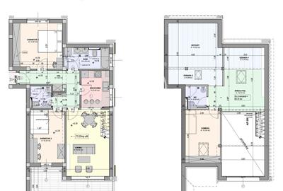Penthouse 5 camere,3 bai - aer conditionat - terasa 15.44 mp - 17