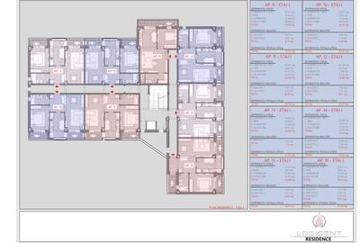 APARTAMENT tip STUDIO - 2 camere, 53 mp, ETAJ 1, Complex LOGICENT; - 9