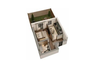 Apartament 1 camera decomandat, parter cu gradina COD 163248 - 5