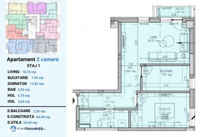 De vanzare Apartament 2 camere - Sisesti -Baneasa - Comision 0% - 23