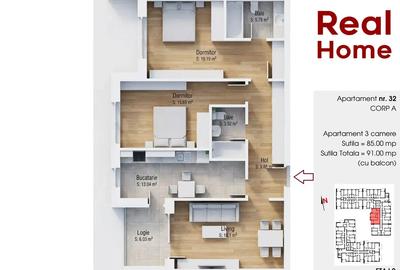 3 camere | 85mp |  15 min metrou | 1 Decembrie 1918 | premium - 3