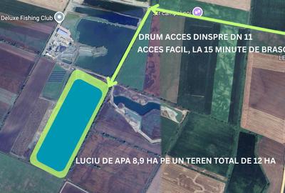 Lac de pescuit 9 ha, pe un teren intravilan de 12 ha, langa Brasov, COMISION 0% - 1