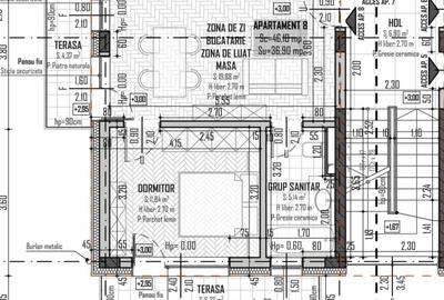 Apartament cu 2 camere semidecomandat în Baciu