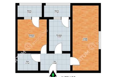 Apartament 2 camere decomandate balcon zona Strand Sibiu - 6