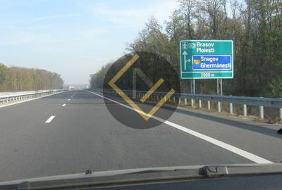Teren 9Ha -> 16Ha Ha Intravilan , Exit A3 Snagov Ghermanesti Bucuresti-Ploiesti - 16