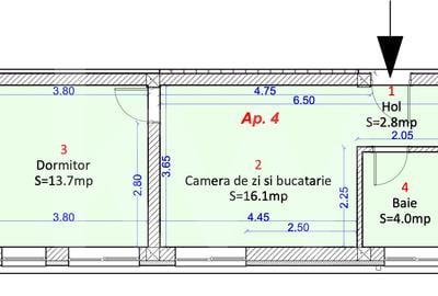Apartament tip Studio-36,6 mp, bloc modern. Șelimbăr, lângă Shopping City Sibiu - 8