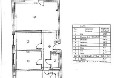Apartament 4 Camere modificat in 3 LUXURIA cu 2 locuri de parcare incluse - 13