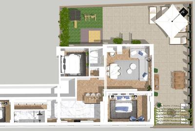 Apartament configurabil 4 camere, 127 mp utili + curte 139 mp + 4 parcari - 6