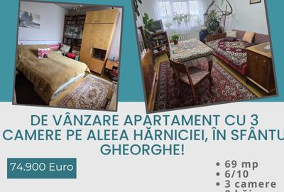 De vânzare apartament cu 3 camere pe Aleea Hărniciei, în Sfântu Gheorghe!