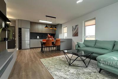 Apartament cu 2 camere, finisaje de lux, terasa 26 mp in Floresti, zona Eroilor