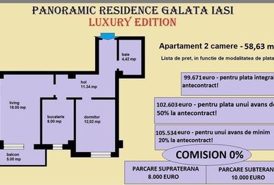 Apartament 2 camere de vanzare in Iasi, Galata, 58.63 mp, bloc nou - 2