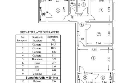 Ap 4 camere  Cetatea Histria | Etaj 7 | Renovat | Bloc anvelopat - 3