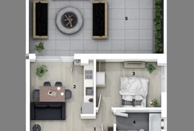 Apartament 2 camere otopeni cu terasă și loc parcare - 1