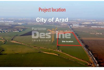 Teren intravilan I Arad I Deschidere 1.141 ml la DN69 - 1