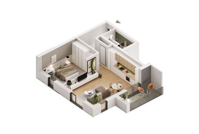 Apartament cu 2 camere în Confecții - 1