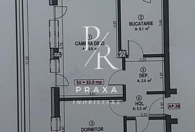 Ap 2 camere decomandate, finisat, 52 mp, 34 mp terasa, garaj, zona Terra! - 8