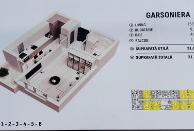 Garsoniera confort 1 sporit, decomandata , bloc nou Sg Ilie Petre, Chiajna - 8