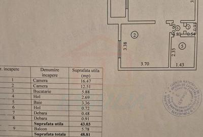 Apartament 2 camere de vânzare, 49 mp, Galati, Țiglina 2, etaj 3/4 - 11