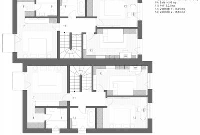 Duplex NZEB Dezmir, 180 mp + Subsol 50 mp, 300 mp teren, Panouri solare - 9