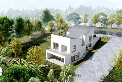 Casă modernă cu panoramă superbă, design contemporan, terase generoase, Chinteni - 5