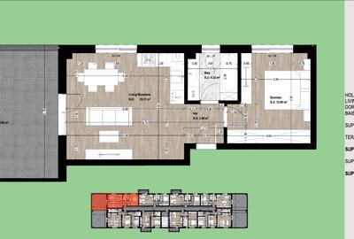 Direct proprietar | Penthouse 2 camere cu terasă spectaculoasă, loc parcare Lara - 1