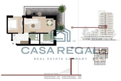 Apartament 2 camere, 50.10mp utili + 17.33mp terasa - 1