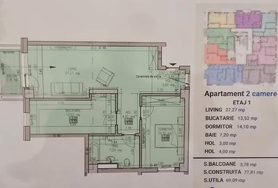 De vanzare Apartament 2 camere - Sisesti -Baneasa - Comision 0% - 20
