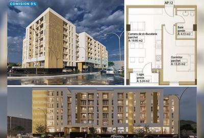 Apartament cu 2 camere decomandat în Republicii