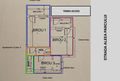 Apartament pretabil birouri - 40 mp - Aleea Parcului - 10