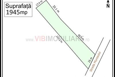 Teren Construcții intravilan de 1945 mp, în Nord-Vest