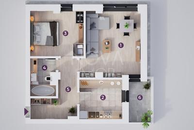 Apartament 2 camere, decomandat, ansamblu nou Calea Surii Mici - 6