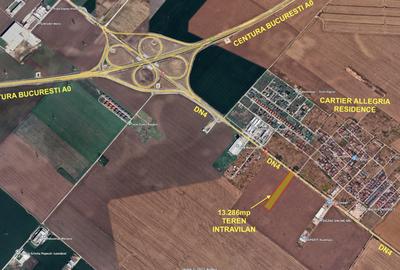 OCAZIE 13.286mp teren intravilan A0/DN4 Popesti Leordeni, gaze, curent - 1