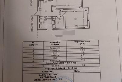 Apartament cu 2 camere decomandat în Central