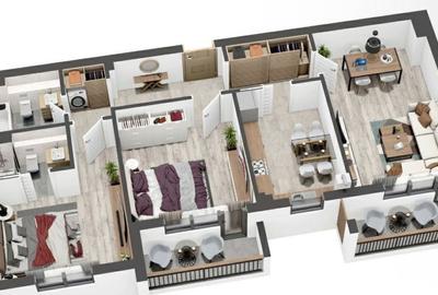 Apartament 3 camere Mosaic Residence - 8