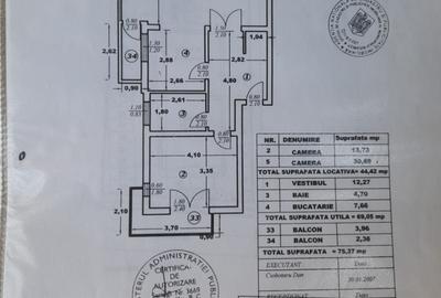 Inchiriere | 2 camere | 75 mp total |  Parcare + boxă | Centrală proprie - 14