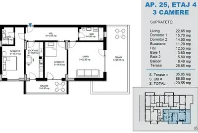 3 Camere cu Terasa, langa metrou, 0% comision, DEZVOLTATOR - 2