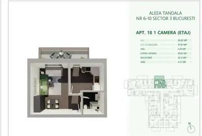 Garsoniera cu balcon 11mp | Metrou Mihai Bravu I COMISION 0 % - 7