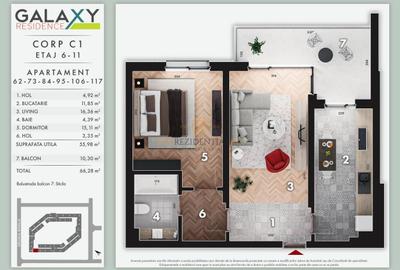 Apartament decomandat cu 2 camere, Drumul Binelui, Bd. Metalurgiei - 6